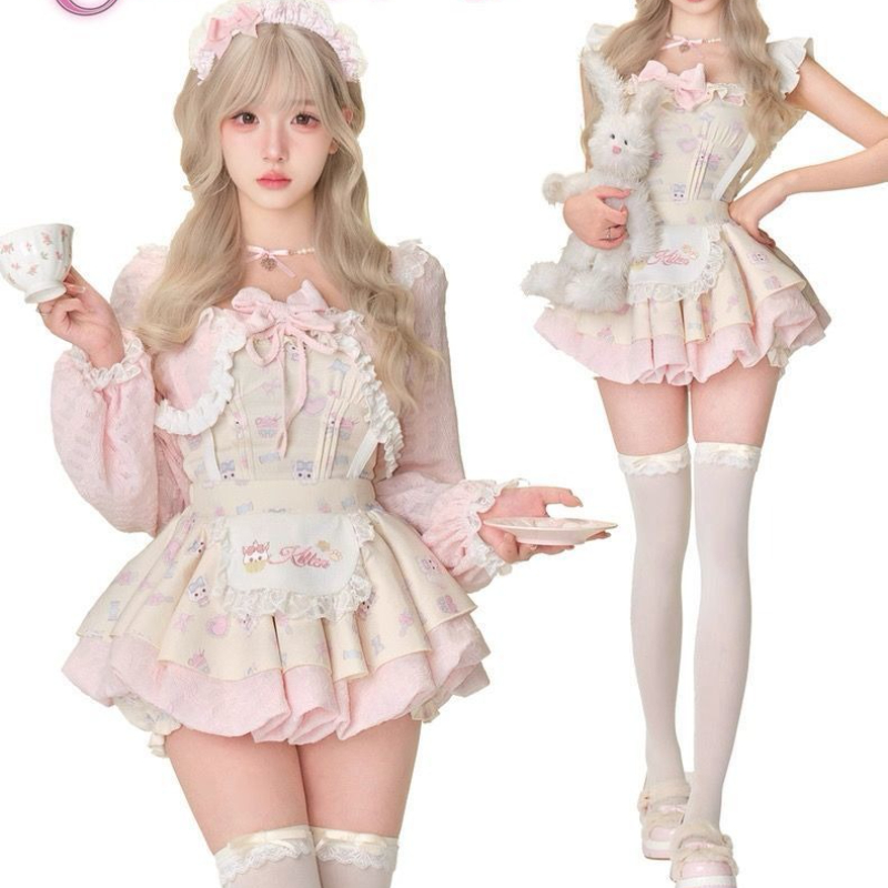 Women'S Fashion Knitwear - Japanese Sweet Lolita Style 3 Piece