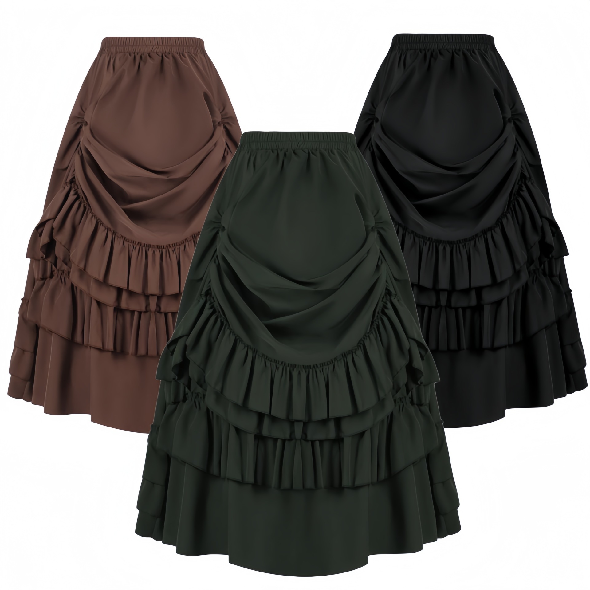Women'S Fashion Renaissance Period - New Medieval Gothic Style Short Skirt