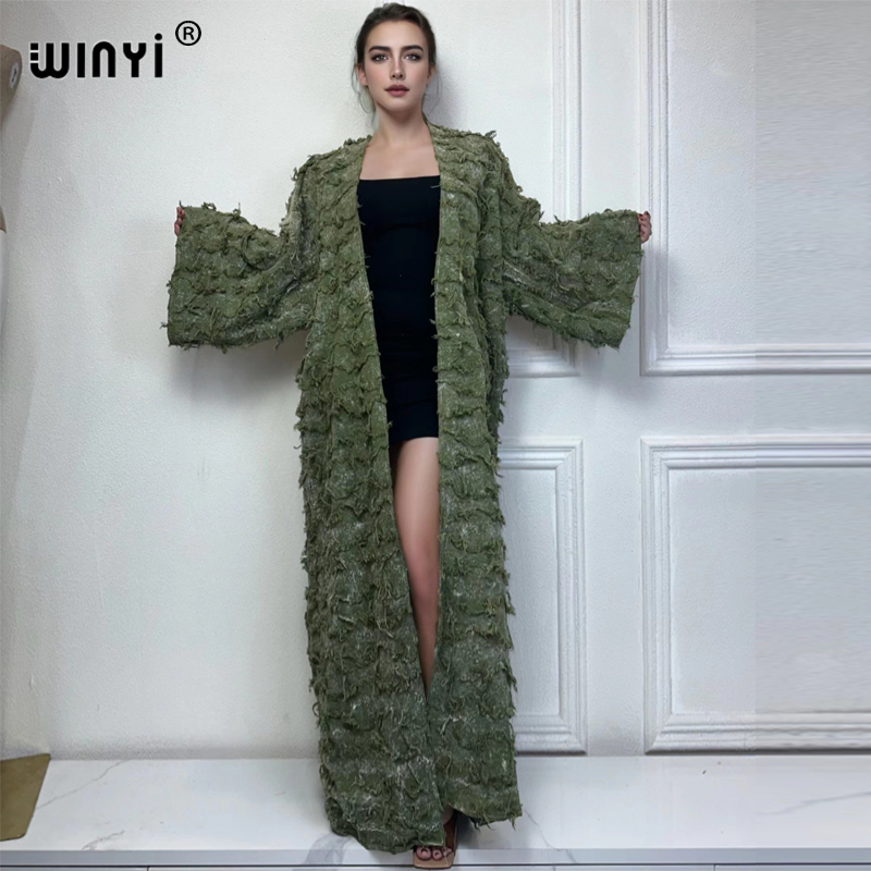 Kimono Cardigan Women - WINYI cotton Waste soil wind tie-dyed