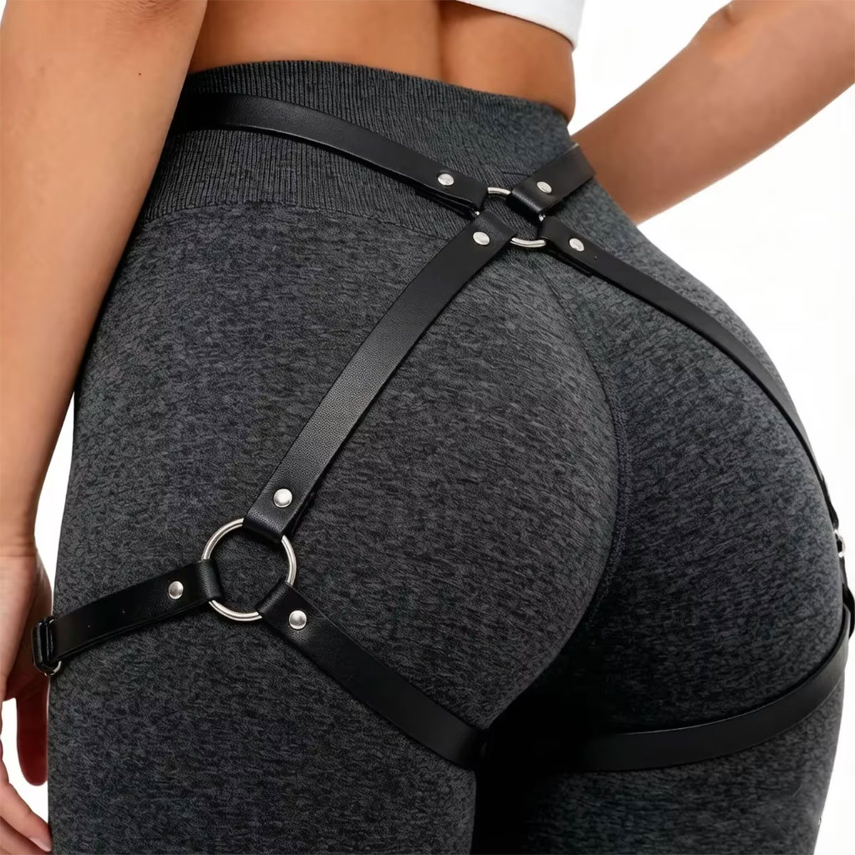 Women'S Fashion Harness - Fashion Thigh PU Leather Harness for
