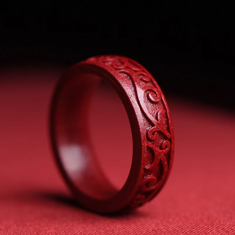 Women Fashion Rings - Natural Authentic Cinnabar Ring Gift Girlfriend