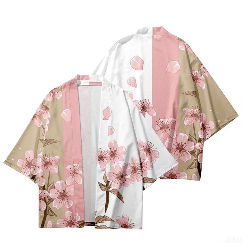Kimono Cardigan Women - Summer Women Flower Print Kimono Men