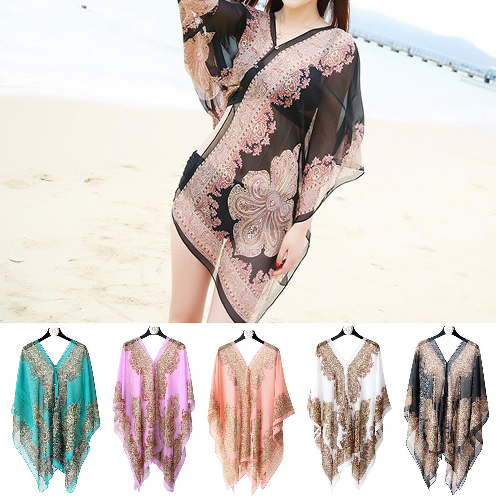 Women'S Fashion Jersey - 5Colors Beach Sunblock Shawl Summer Beach