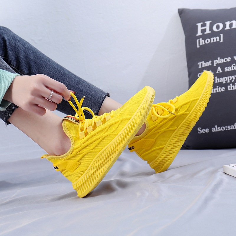 Women'S Yellow Fashion Sneakers - 2026 Fashion Spring Female Sneakers Women