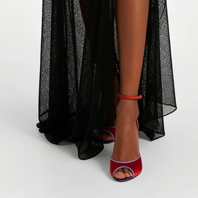 Satin Mixed Colors Peep Toe Sa - Women Fashion Nova review and price