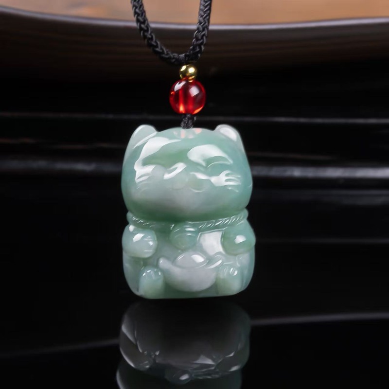 Natural Emerald Jade Lucky Cat - Women Fashion Designer review and price