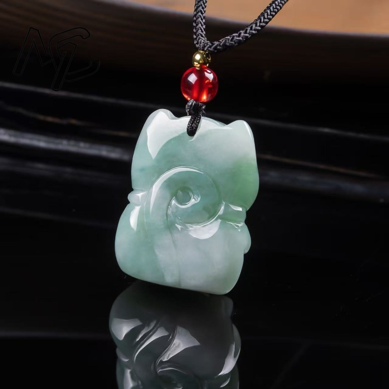 Natural Emerald Jade Lucky Cat - Women Fashion Designer review and price