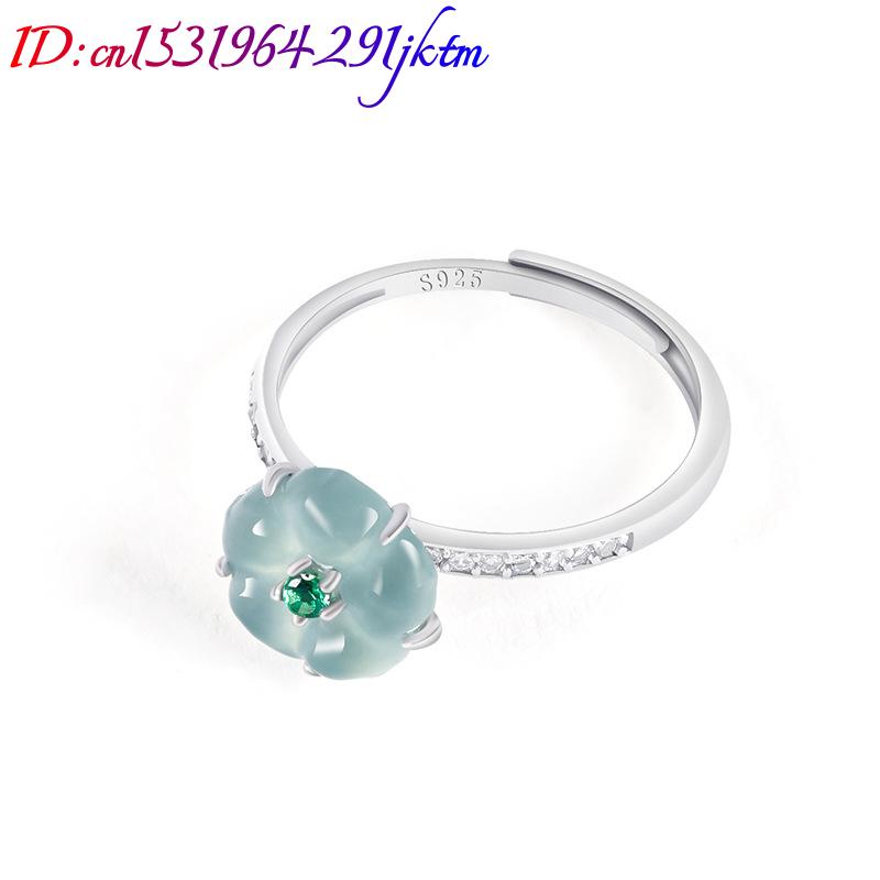 Blue Burmese Jadeite Flower Ri - Women Fashion Rings review and price