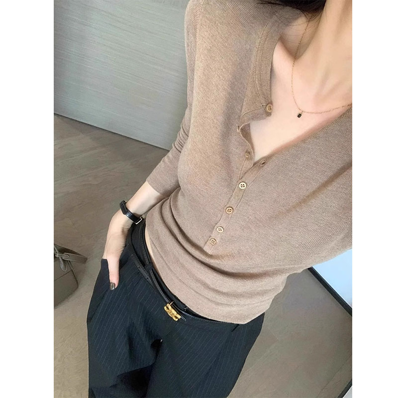Women Long Sleeved Top V-neck  - Women Fashion Designer review and price
