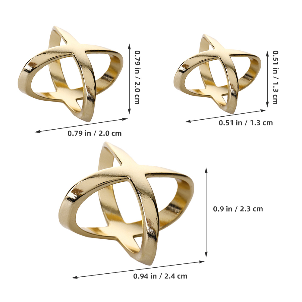 3pcs X Shaped Alloy Scarf Ring - Women'S Fashion Knitwear review and price