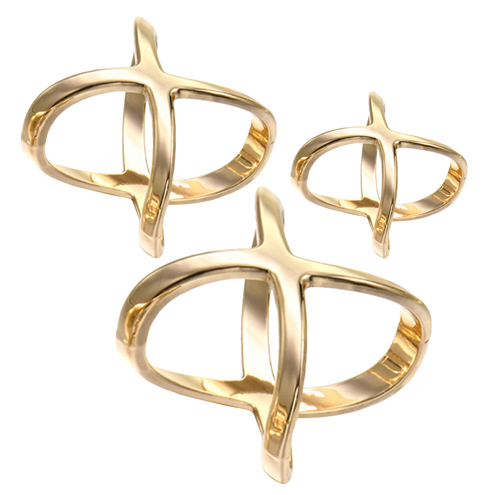 3pcs X Shaped Alloy Scarf Ring - Women'S Fashion Knitwear review and price