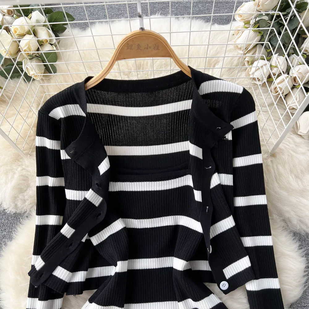 Korean Sweet Hit Color Patchwo - Longline Cardigan Knit review and price