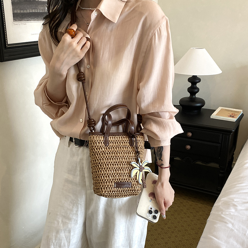 Women Mini Straw Woven Bucket  - Women'S Fashion Trends Spring 2026 review and price