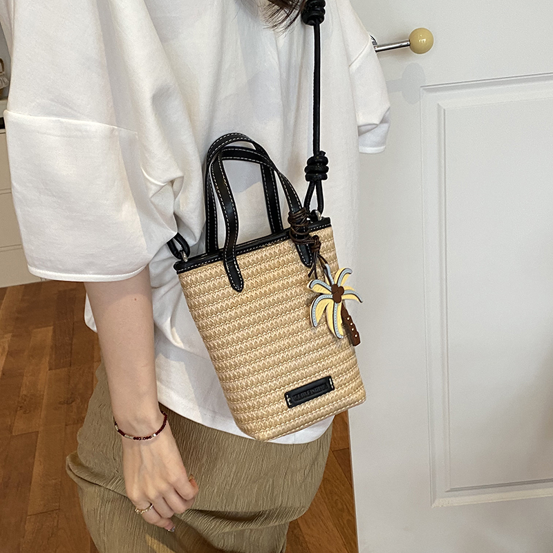 Women Mini Straw Woven Bucket  - Women'S Fashion Trends Spring 2026 review and price