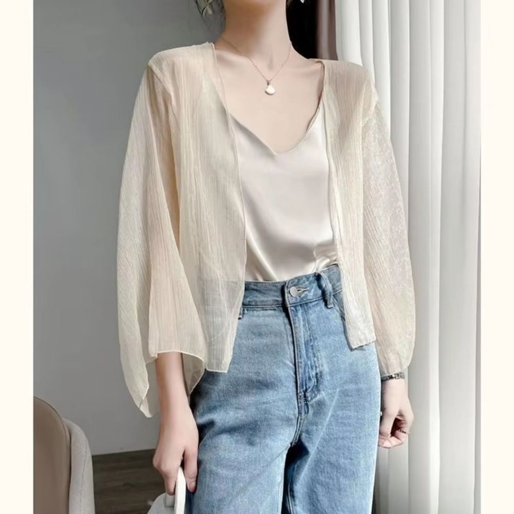 Summer Crinkle Women Cardigan  - Women'S Fashion Knitwear review and price