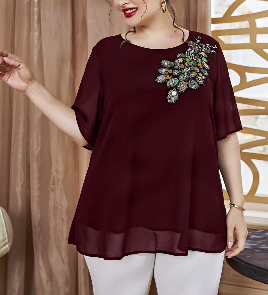 Plus Size Women's Embroidered  - Women'S Fashion Jersey review and price