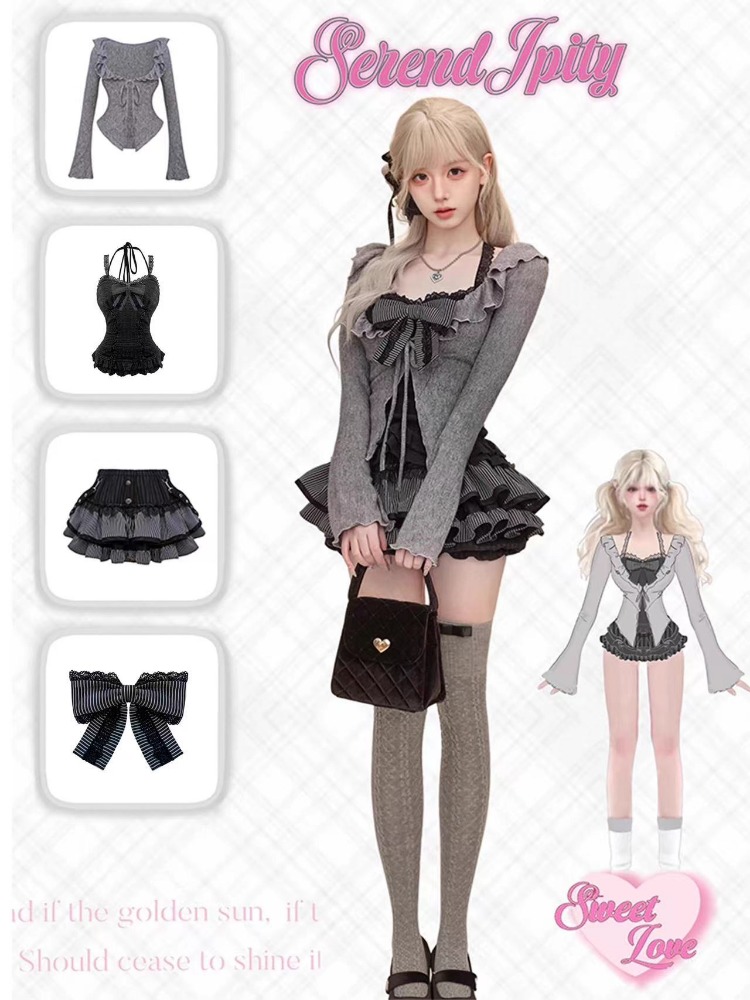 Gothic Y2k Vintage Preppy Styl - Women'S Fashion Knitwear review and price