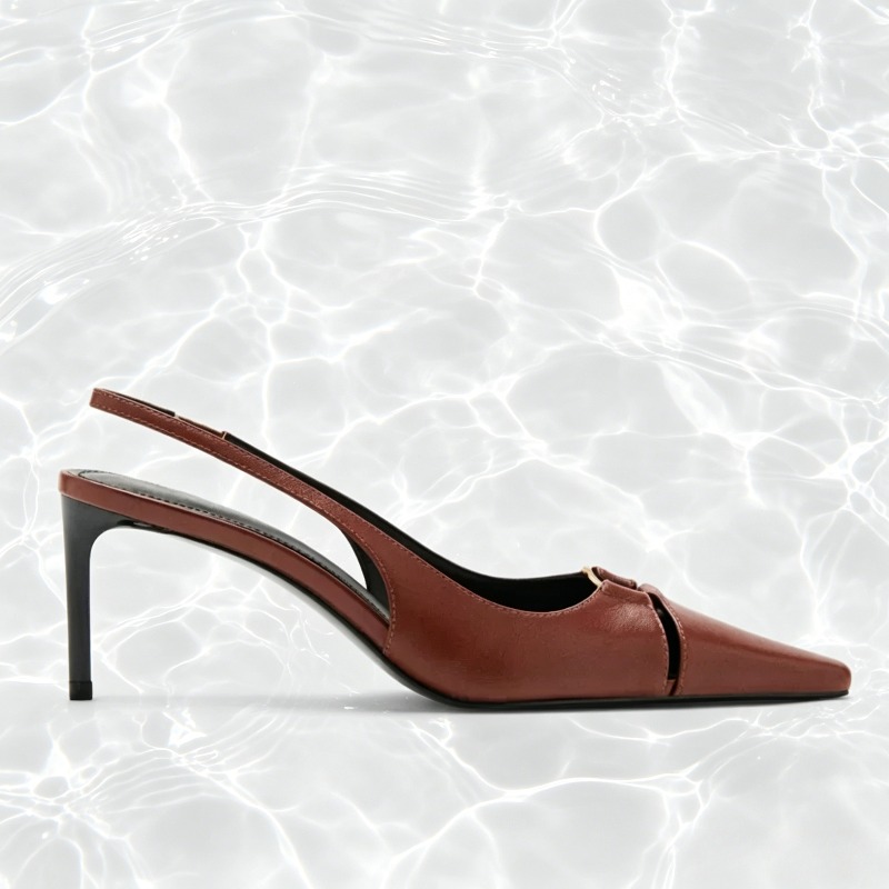 Retro Brown Pointed Toe Slingb - Women Fashion Rings review and price