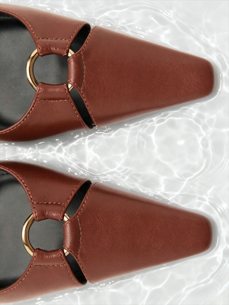 Retro Brown Pointed Toe Slingb - Women Fashion Rings review and price