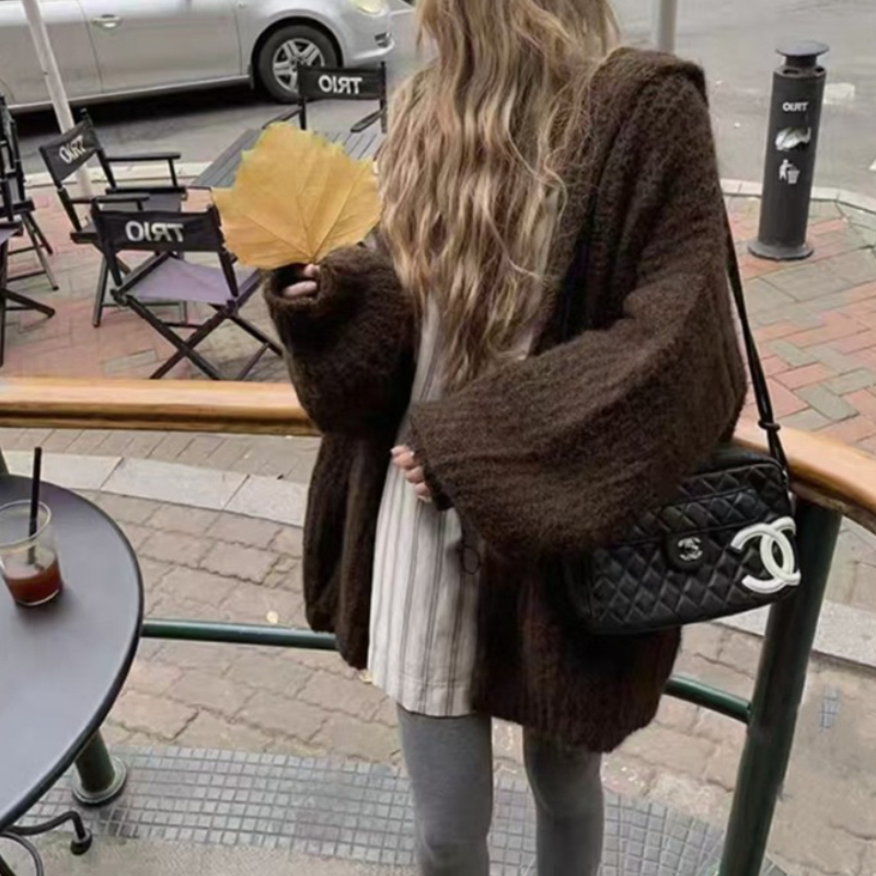 Chunky Knit Open Front Hooded  - Longline Cardigan Knit review and price
