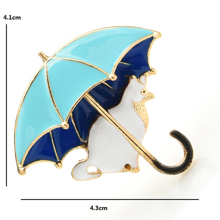 Cute Cat Under Umbrella Brooch - Women'S Fashion Umbrella review and price
