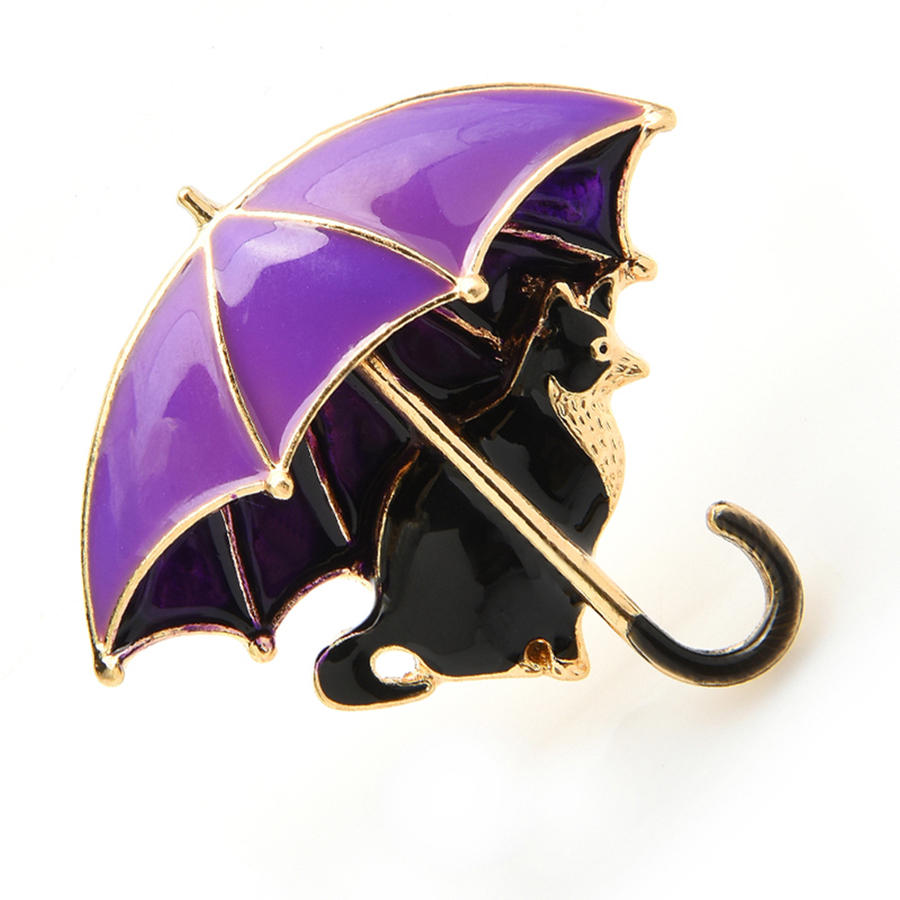 Cute Cat Under Umbrella Brooch - Women'S Fashion Umbrella review and price