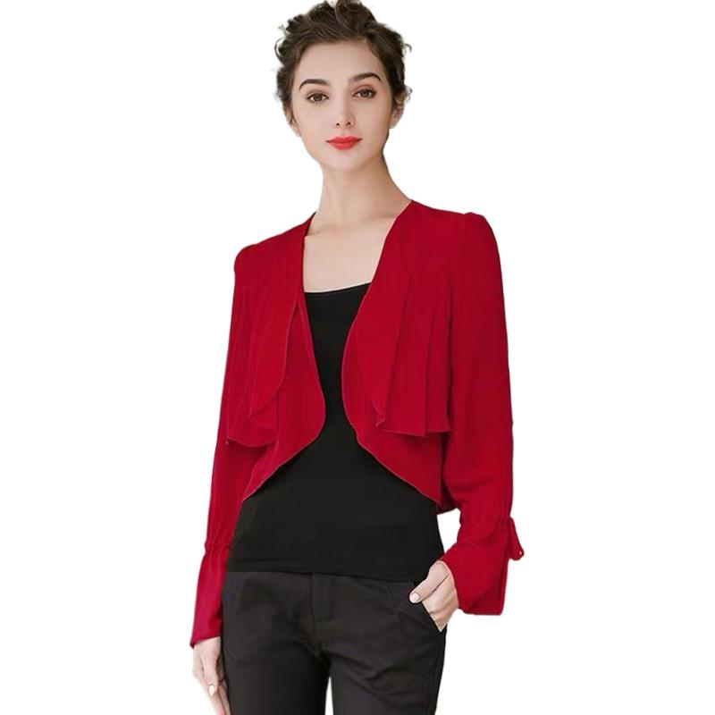 Women Ruffled Sleeve thin chif - Kimono Cardigan Women review and price