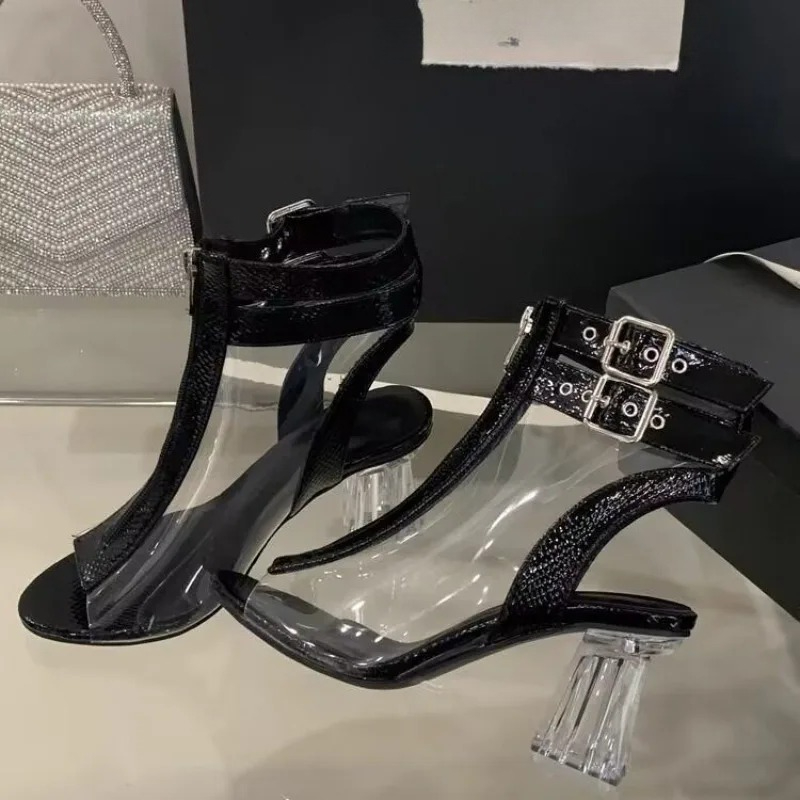 Crystal Heel Zip Sandals Summe - Fashion Women Belt review and price