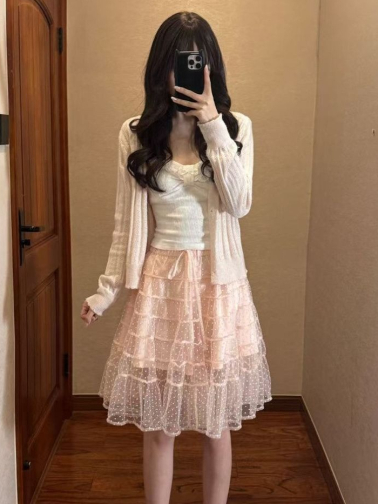 Korean Fashion Slim Fit White  - Longline Cardigan Knit review and price