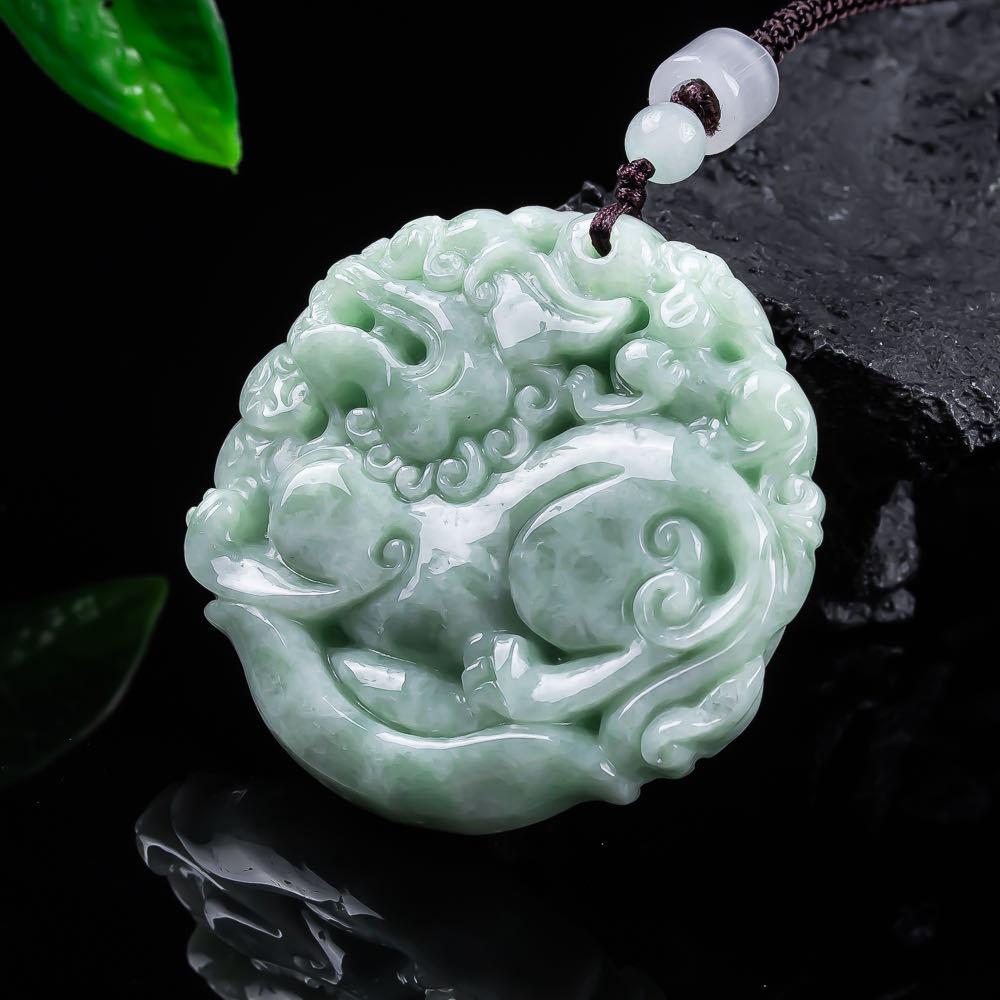 Natural Myanmar Jadeite Pixiu  - Women Fashion Designer review and price