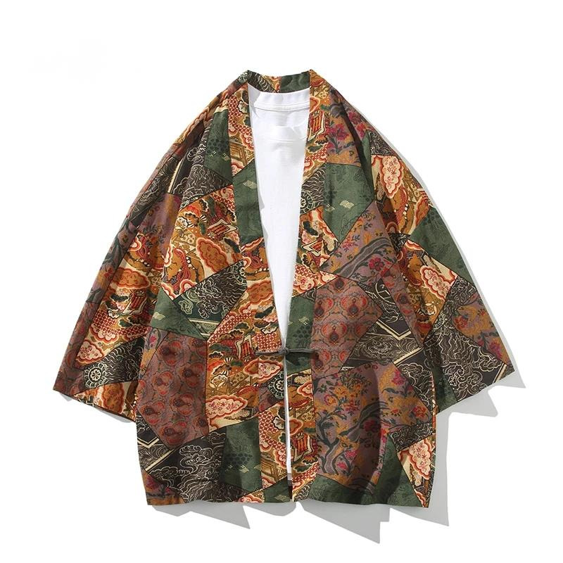 Ethnic Style Print Yukata Men  - Kimono Cardigan Women review and price
