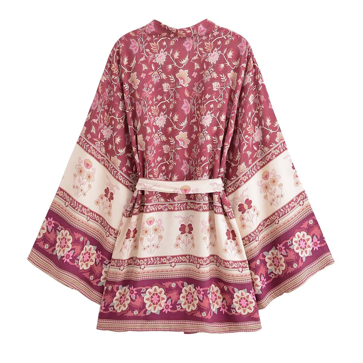 2022 BOHO Women Contrast Flowe - Kimono Cardigan Women review and price