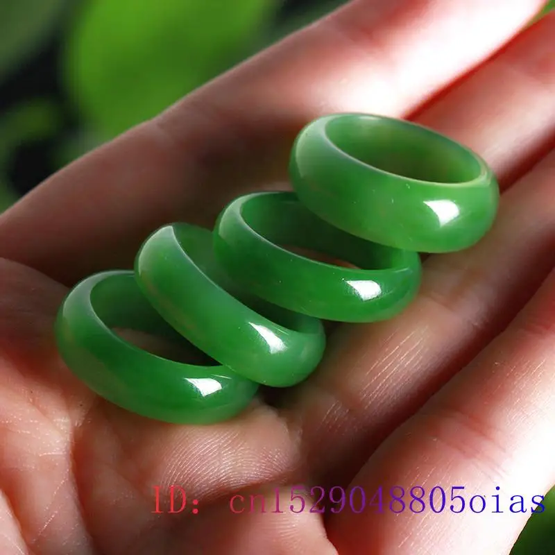 Natural Green Hetian Jade Ring - Women Fashion Rings review and price